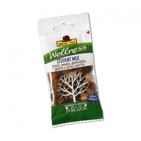 Student Mix Mister Nut Wellness 25 gr, confezione 24 pz Student Mix Mister Nut Wellness 25 gr, confezione 24 pz