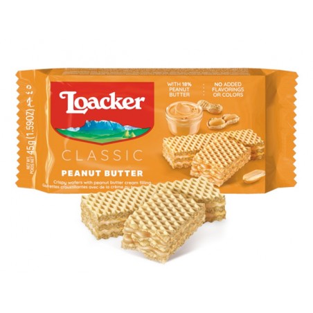Peanut Butter Loacker 45 gr, confezione 25 pz