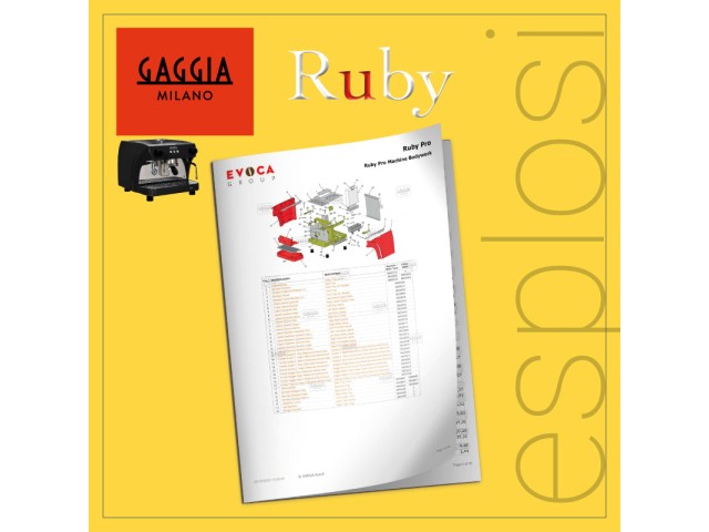 PDF Esplosi Gaggia tradizionali Ruby Pro