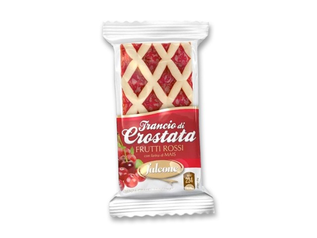 Crostata trancio frutti rossi Dolciaria Falcone 60 gr, confezione da 44 pz