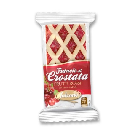 Crostata trancio frutti rossi Dolciaria Falcone 60 gr, confezione da 44 pz