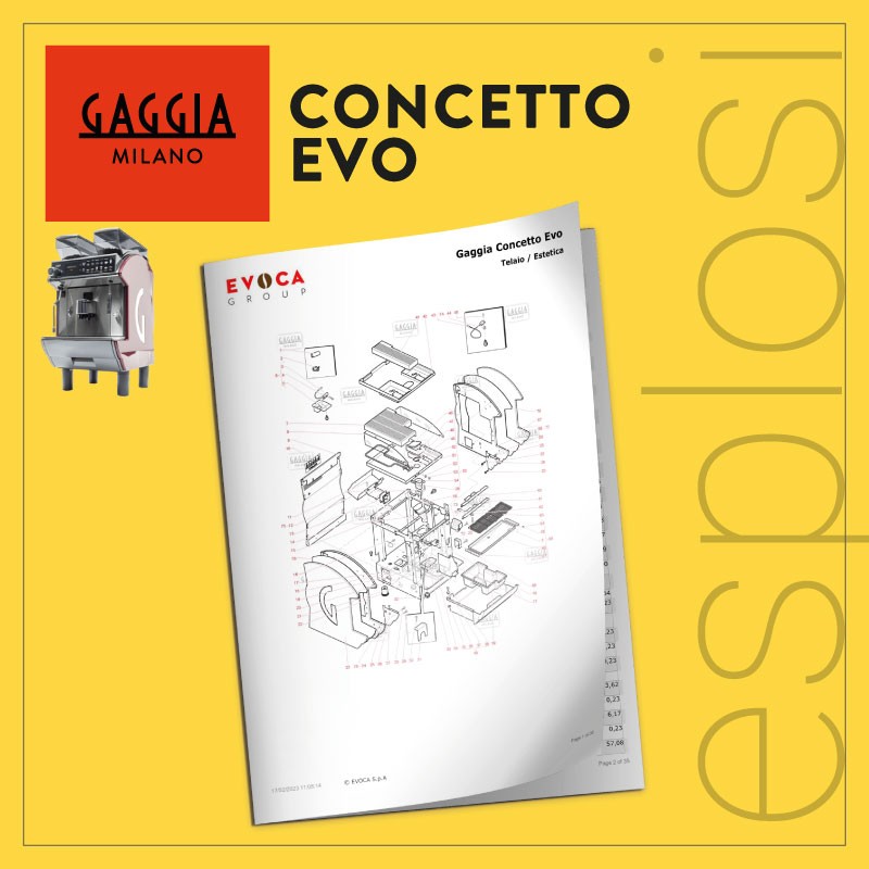 PDF Esplosi Gaggia tradizionali Concetto Evo