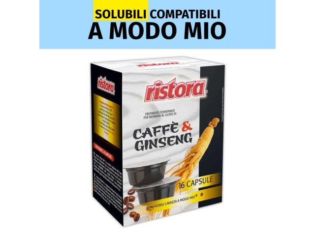 Ristora - Caffè Ginseng compatibili A Modo Mio, confezione 128 capsule