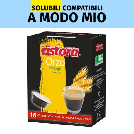 Ristora - Orzo biologico in capsule compatibili A Modo Mio, blister 8x16 pz