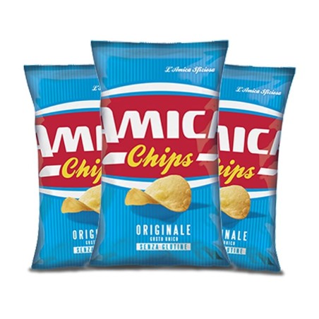 CLASSICHE patatine senza glutine Amica Chips 25 gr, confezione da 28 pz