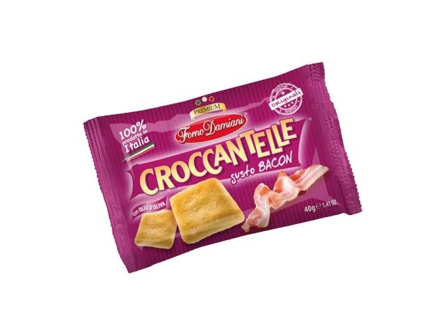 Croccantelle gusto bacon Forno Damiani 35 gr, confezione 50 pz