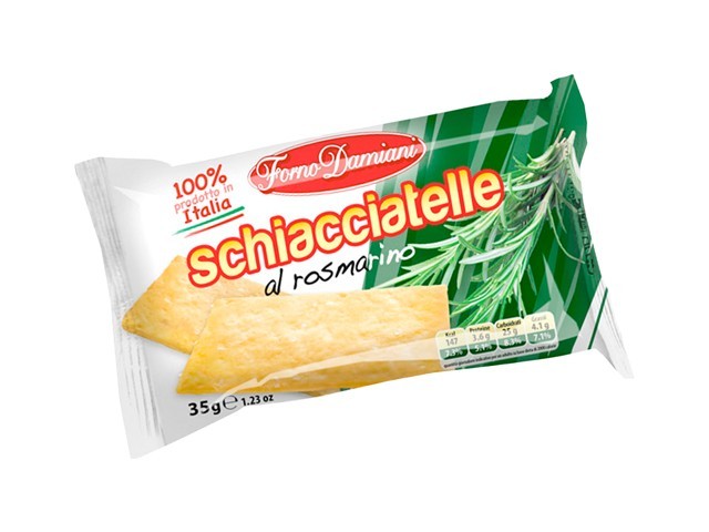 Schiacciatelle gusto rosmarino Forno Damiani 35 gr, confezione 50 pz
