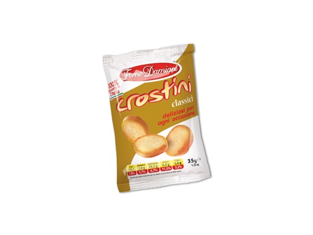 CROSTINI GUSTO CLASSICO Forno Damiani 35 gr, confezione 50 pz