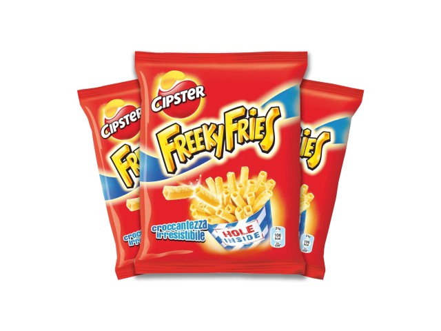 CIPSTER FREEKY FRIES patatine 21 gr, Mondelez confezione 27 pz