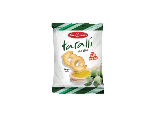 TARALLINI GUSTO OLIVE Forno Damiani 40 gr, confezione 50 pz