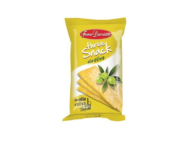 Three Snack olive Forno Damiani 40 gr, confezione 50 pz