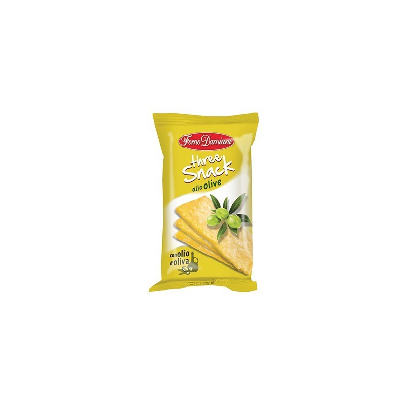 Three Snack olive Forno Damiani 40 gr, confezione 50 pz