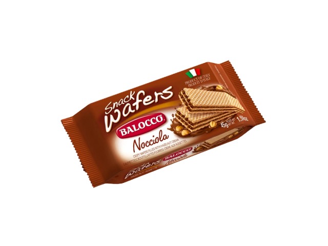 Wafers 45 nocciola Balocco, confezione da 30 pezzi