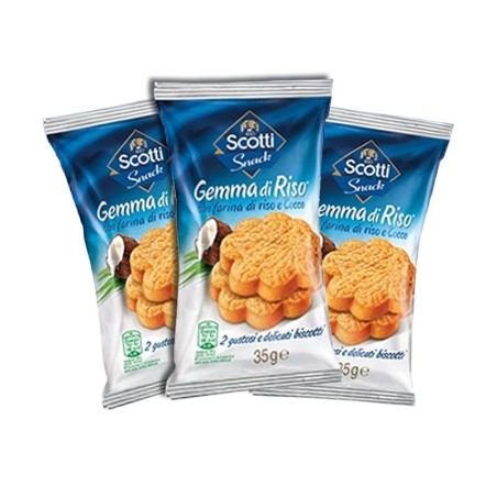 Biscotto frollino con farina di riso Scotti Snack 35 gr, confezione 30 pz