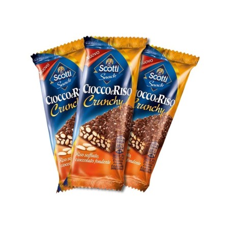 Cioccoeriso Crunchy Riso Scotti Snack 30 gr, confezione 36 pz