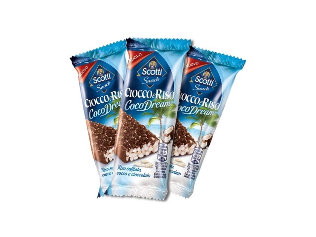 Cioccoeriso Cocodream Riso Scotti Snack 25 gr, confezione 36 pz