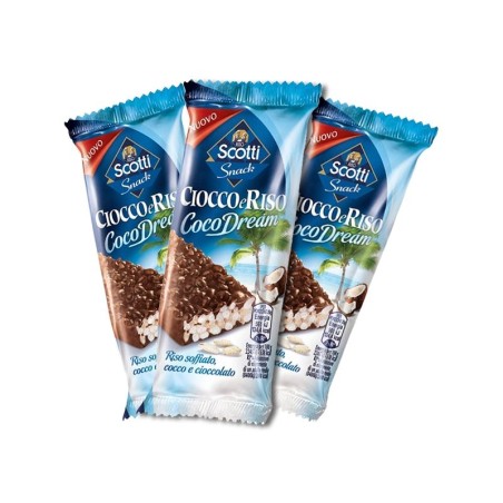 Cioccoeriso Cocodream Riso Scotti Snack 25 gr, confezione 36 pz