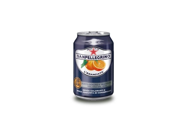 Aranciata San Pellegrino in lattina 33 cl, confezione da 24 pezzi