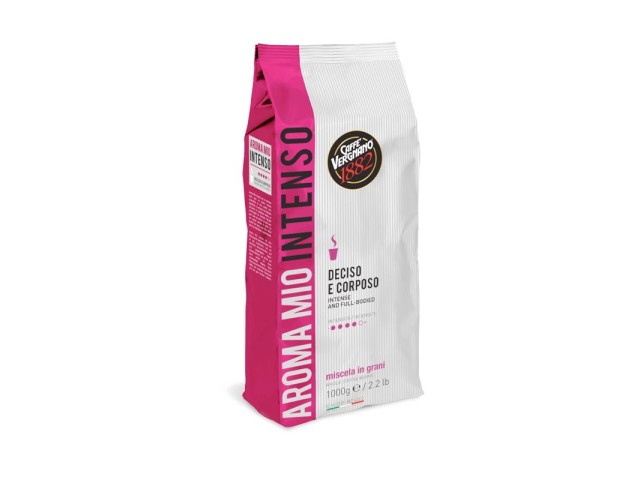 Caffè Vergnano - Caffè in grani, Aroma Mio Intenso Rosa 1Kg