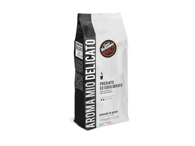 DELICATO Caffè in grani Caffè Vergnano KG 1, cartone da 6 kg