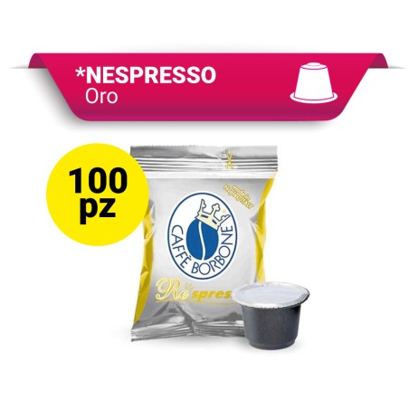 Caffè Borbone Miscela Oro (Capsule Respresso, compatibili Nespresso), confezione 100 pezzi