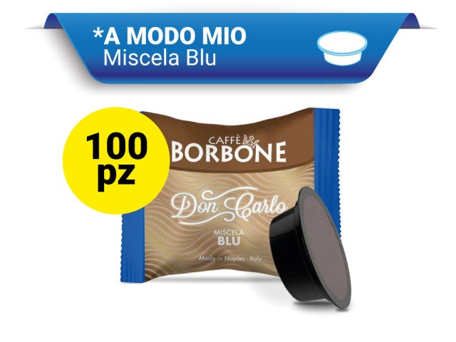 Caffè Borbone Miscela Blu - Capsule Don Carlo (compatibili A Modo Mio)100 pz