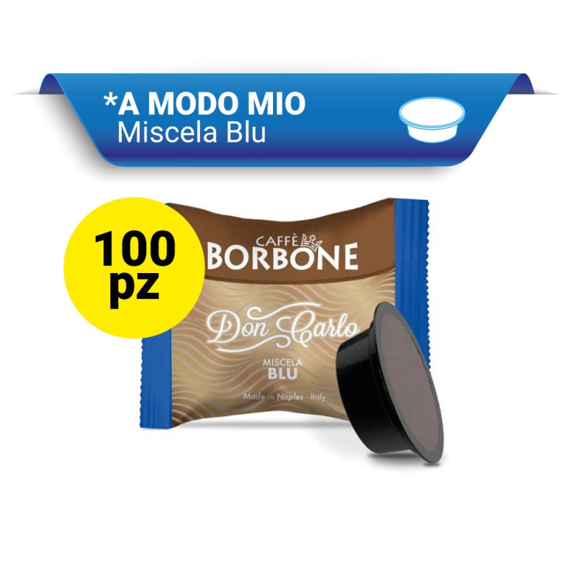 Caffè Borbone Miscela Blu - Capsule Don Carlo (compatibili A Modo Mio)100 pz Caffè Borbone Miscela Blu - Capsule Don Carlo (compatibili A Modo Mio)100 pz