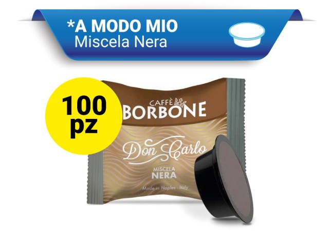 Caffè Borbone Miscela Nera - Capsule Don Carlo (compatibili A Modo Mio)100 pz