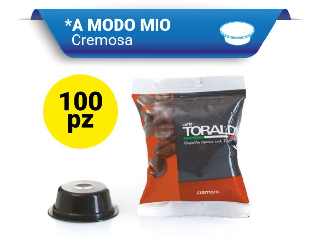 CREMOSA Toraldo Capsule compatibili A Modo Mio 100 Pz