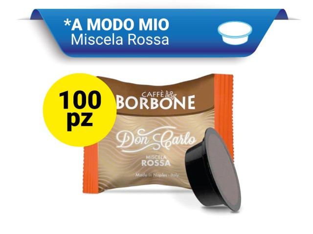 Caffè Borbone Miscela Red - Capsule Don Carlo (compatibili A Modo Mio) 100 pz