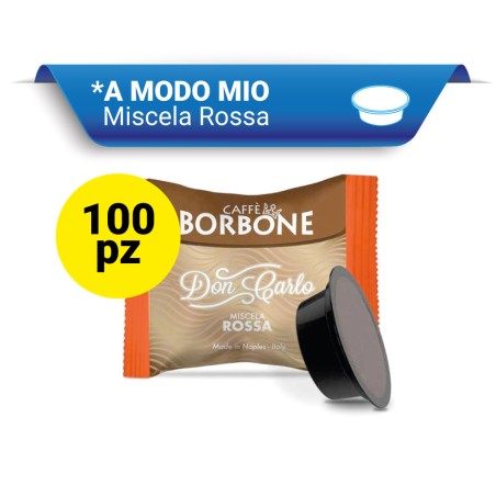 Caffè Borbone Miscela Red - Capsule Don Carlo (compatibili A Modo Mio) 100 pz