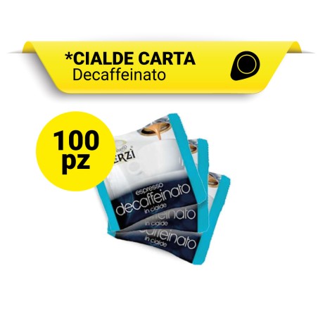DECAFFEINATO Verzì Caffè Cialde 44, 100 pz