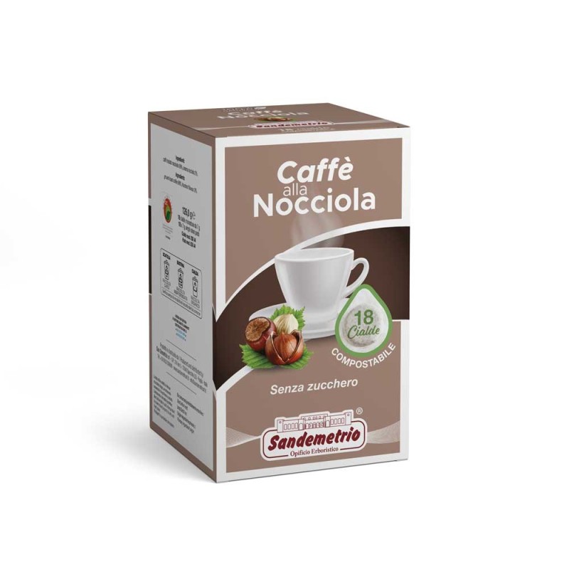 CAFFE' ALLA NOCCIOLA Cialde  Sandemetrio, 18 pz