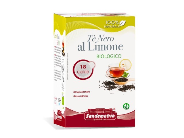 Cialde al tè Tea Lemon Black bio Sandemetrio, 18 pz