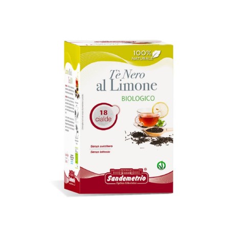 Cialde al tè Tea Lemon Black bio Sandemetrio, 18 pz