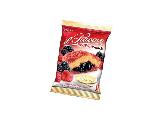 Il Piacere snack ai frutti rossi Dolciaria Falcone 50 gr, confezione da 36 pz