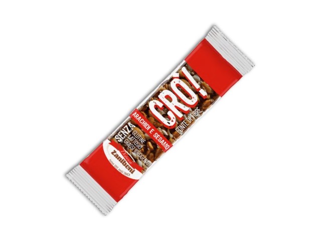 CRO! ARACHIDI E SESAMO CROCCANTE senza Glutine e Lattosio Dispensa Zaniboni 30 gr, confezione 24 pz