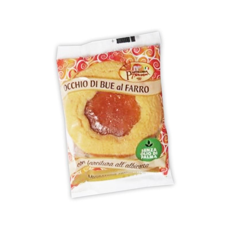 OCHIO DI BUE FARRO - ALBICOCCA 40 gr Dispensa Zaniboni, confezione da 26 pz OCHIO DI BUE FARRO - ALBICOCCA 40 gr Dispensa Zaniboni, confezione da 26 pz