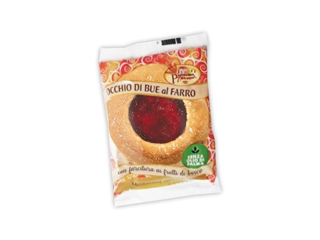 Occhio di bue farro - frutti di bosco 50 gr Dispensa Zaniboni, confezione da 50 pz