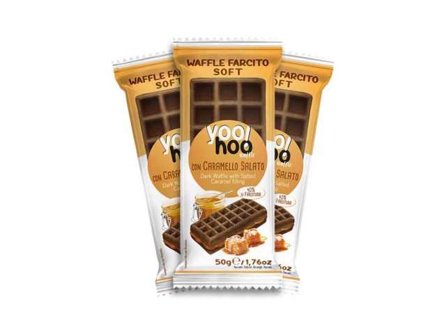 YooHoo! Waffle caramello salato Dispensa Zaniboni 50 gr, confezione 12 pz