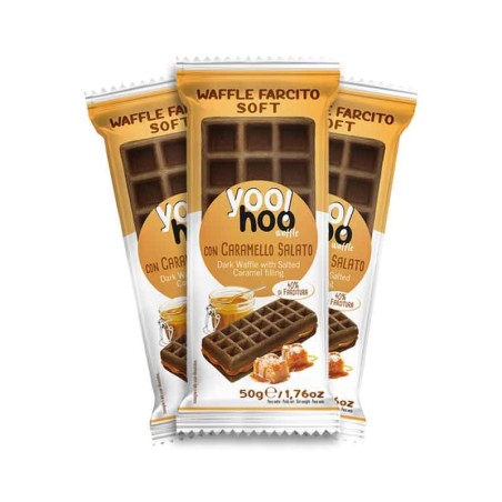 YooHoo! Waffle caramello salato Dispensa Zaniboni 50 gr, confezione 12 pz