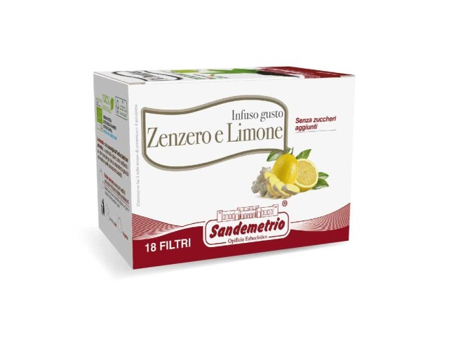 Infuso zenzero e limone Sandemetrio, 18 pz