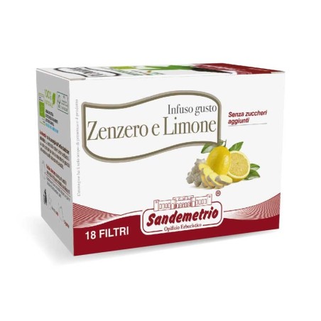 Infuso zenzero e limone Sandemetrio, 18 pz