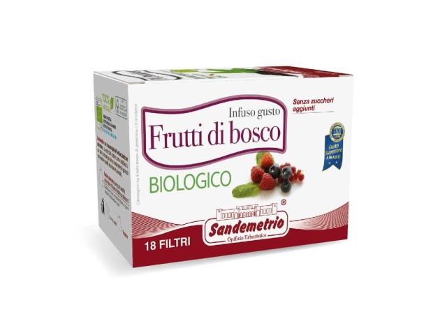 Infuso frutti di bosco bio Sandemetrio, 18 pz