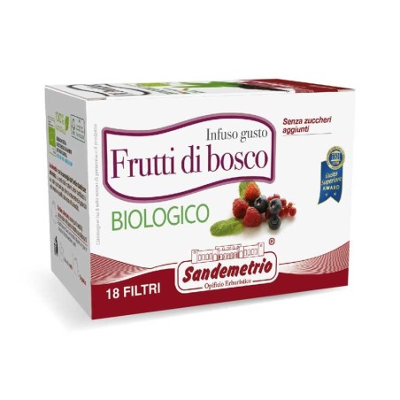 Infuso frutti di bosco bio Sandemetrio, 18 pz