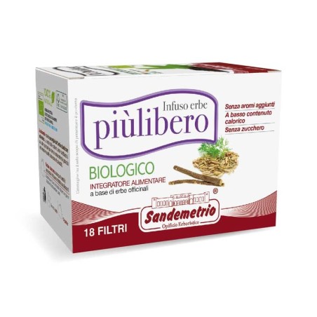 Infuso erbe Piùlibero bio Sandemetrio, 18 pz