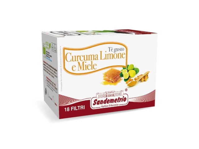 Infuso te, curcuma, limone e miele bio Sandemetrio, 18 pz