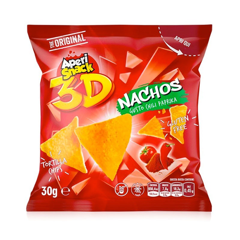 Nachos Paprika mono AperiSnack 30 gr, 36 pz