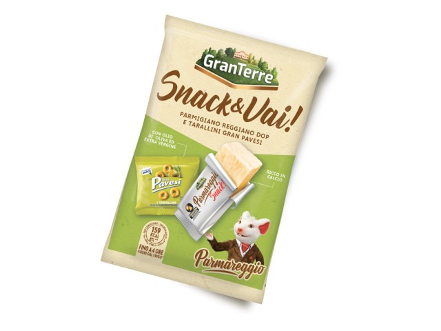 Snack e Vai! parmigiano e tarallini Gran Pavesi, cartone da 12 pz