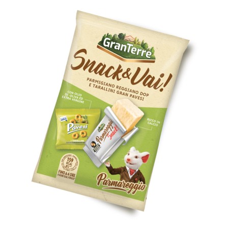 Snack e Vai! parmigiano e tarallini Gran Pavesi, cartone da 12 pz